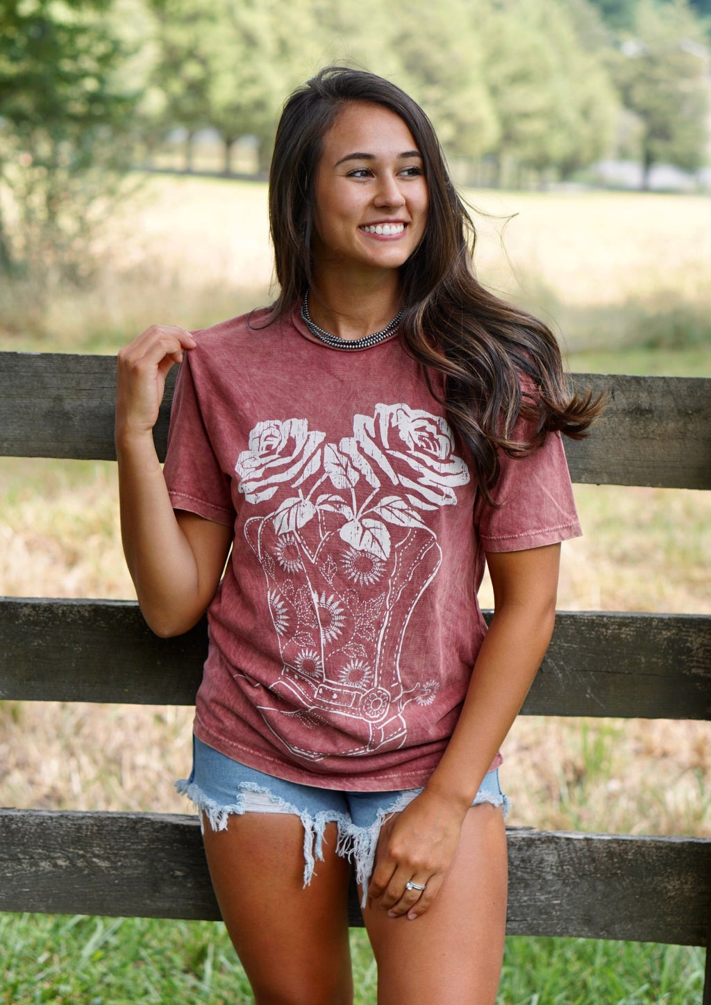 Boots & Roses Graphic Tee
