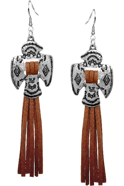 Thunderbird Tassel Earrings