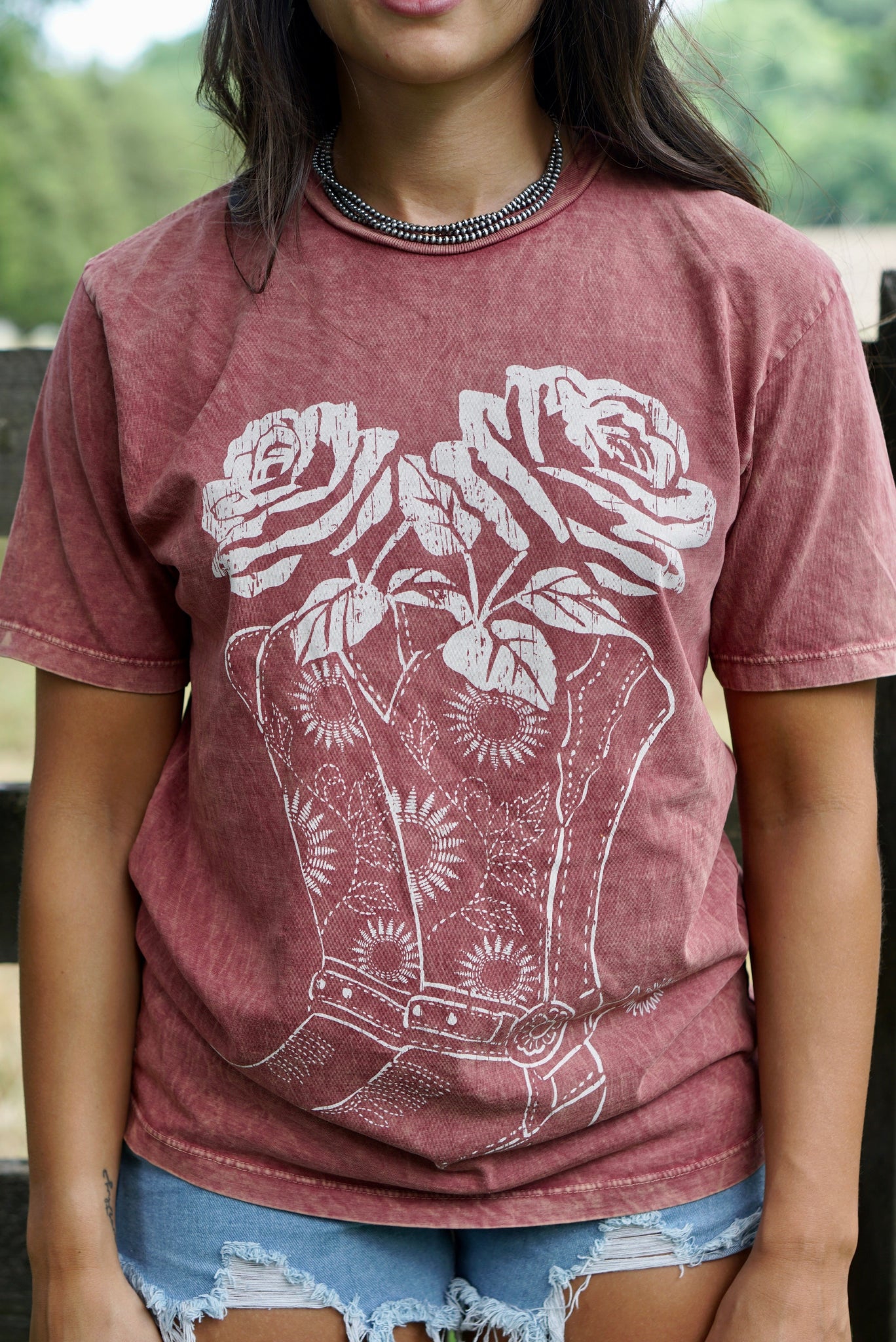 Boots & Roses Graphic Tee